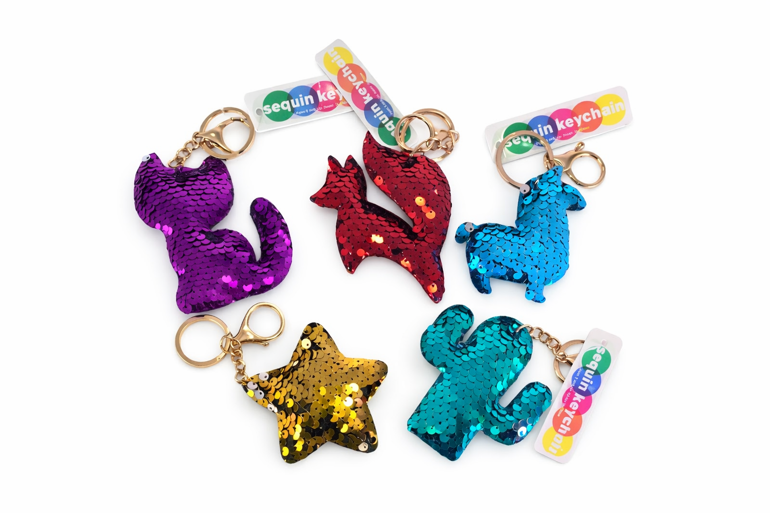 LLAVEROS DE LENTEJUELAS SURTIDOS 2