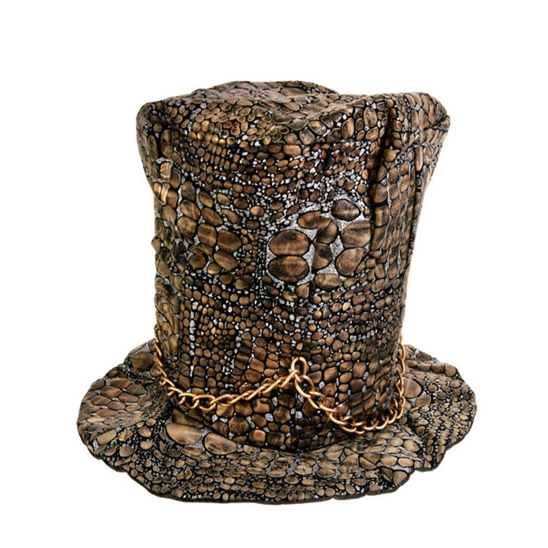 GORRO PIEL DE DRAGON MARRON