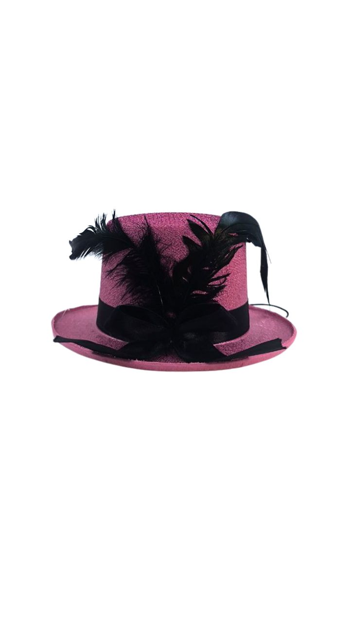 MINI SOMBRERO CON PLUMA
