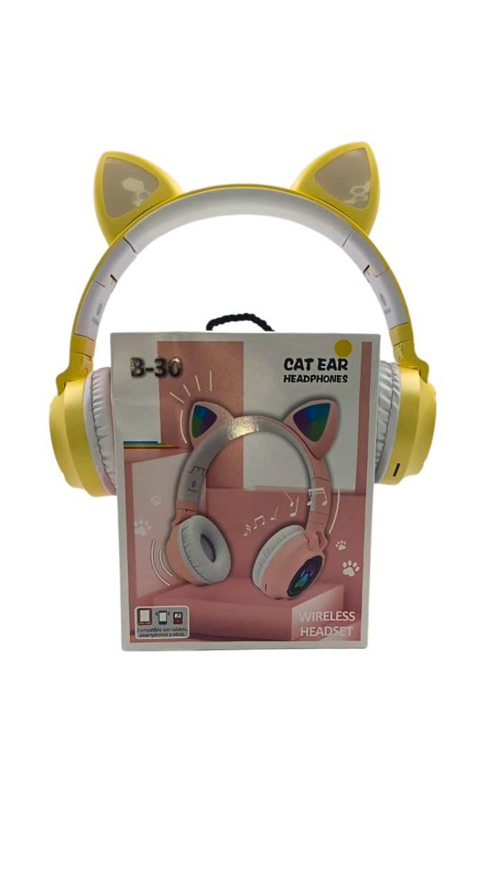 AUDIFONO INALAMBRICO , MICRO SD/AUX LINE IN,LED OREJA DE GATO