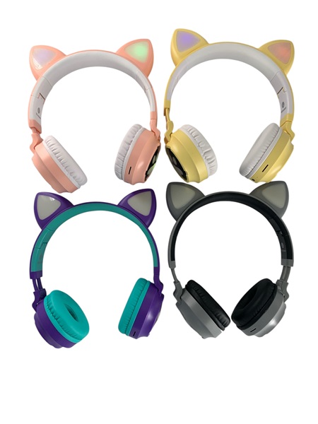 AUDIFONO INALAMBRICO , MICRO SD/AUX LINE IN,LED OREJA DE GATO