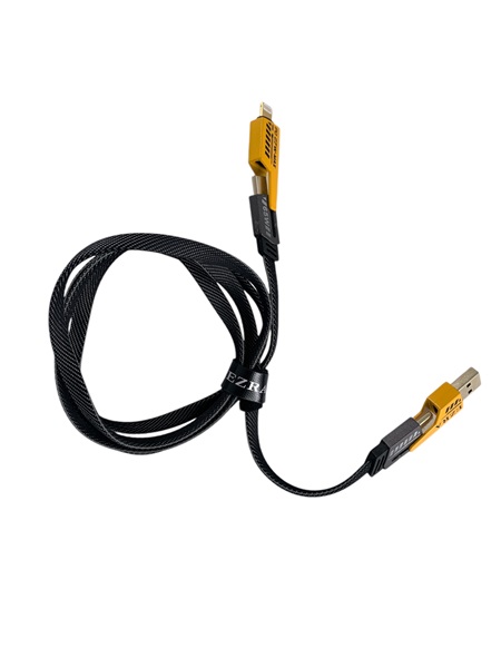 CABLE DE CARGA 4 EN 1 USB/TIPO C/LIGHTNING , 65W EZRA