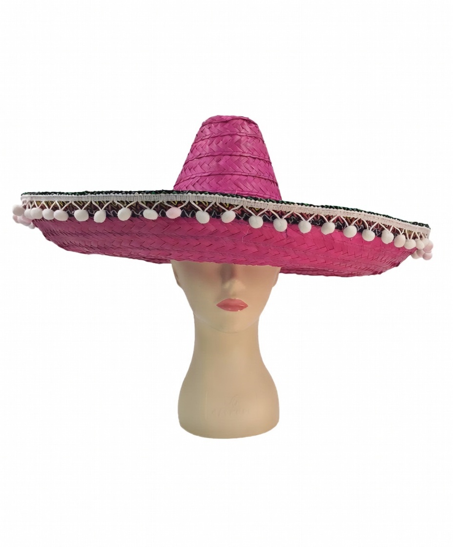 SOMBRERO MEXICANO CON POMPOM