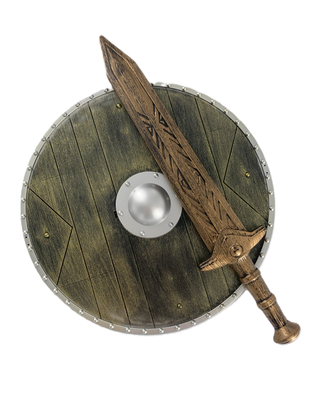 ESCUDO Y ESPADA  PLASTICA PIRATA