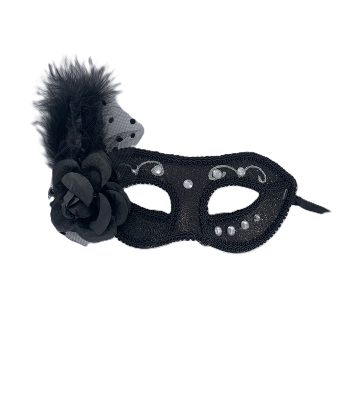 ANTIFAZ  NEGRO CON FLOR