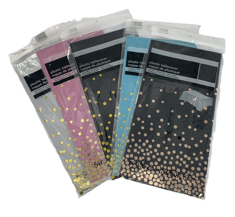 MANTEL ESTAMPADO CON PUNTOS