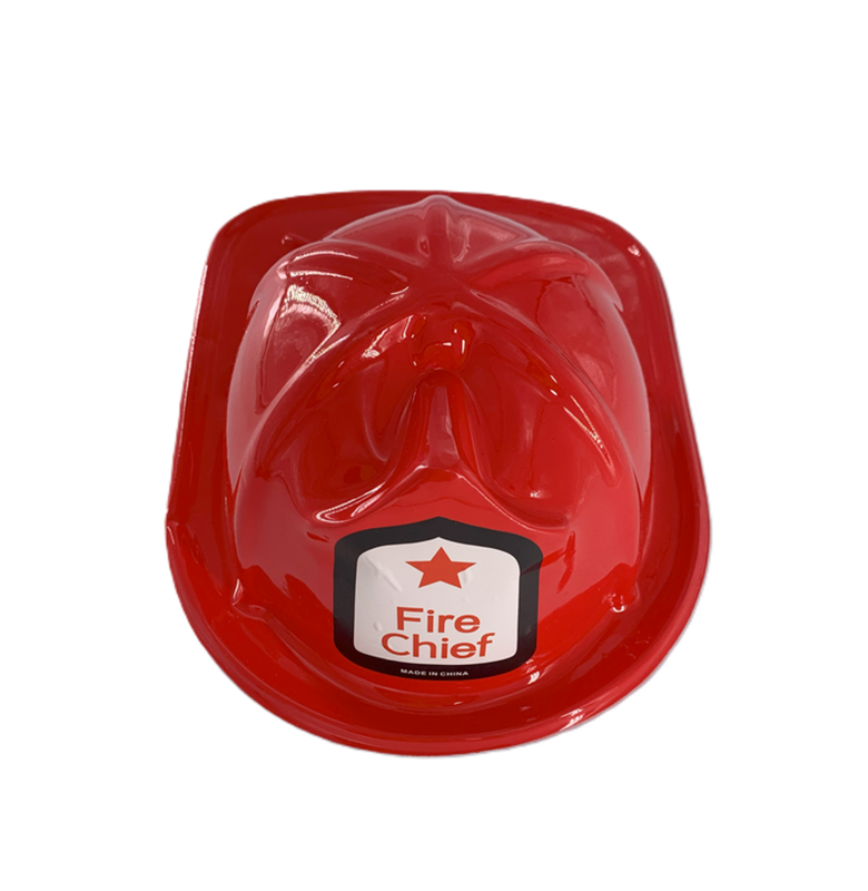 CASCO 29*21 CM DE BOMBERO ROJO