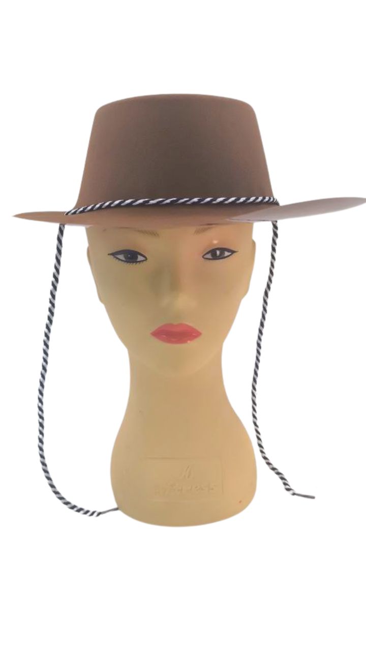 SOMBRERO PLASTICO 28*34*10 CM VAQUERO GAMUZADO