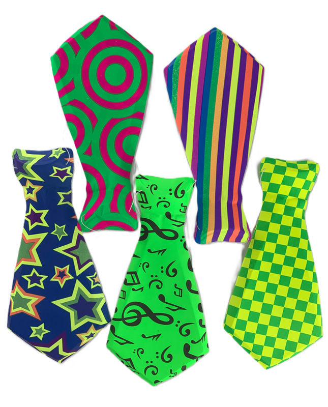 CORBATA ANCHA PLASTICO NEON