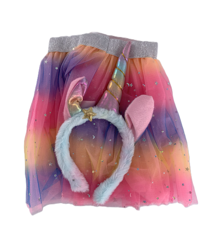 TUTU Y CINTILLO TORNASOL UNICORNEO