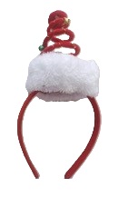 CINTILLO CONO NAVIDAD CON RESORTE CON LUZ