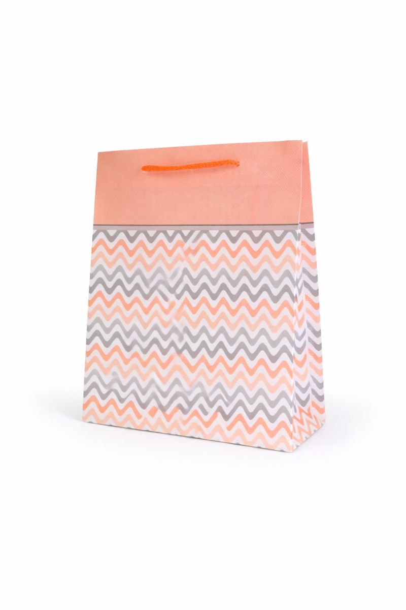 BOLSA DE REGALO LINEAS EN ZIG ZAG 18*7.5*22
