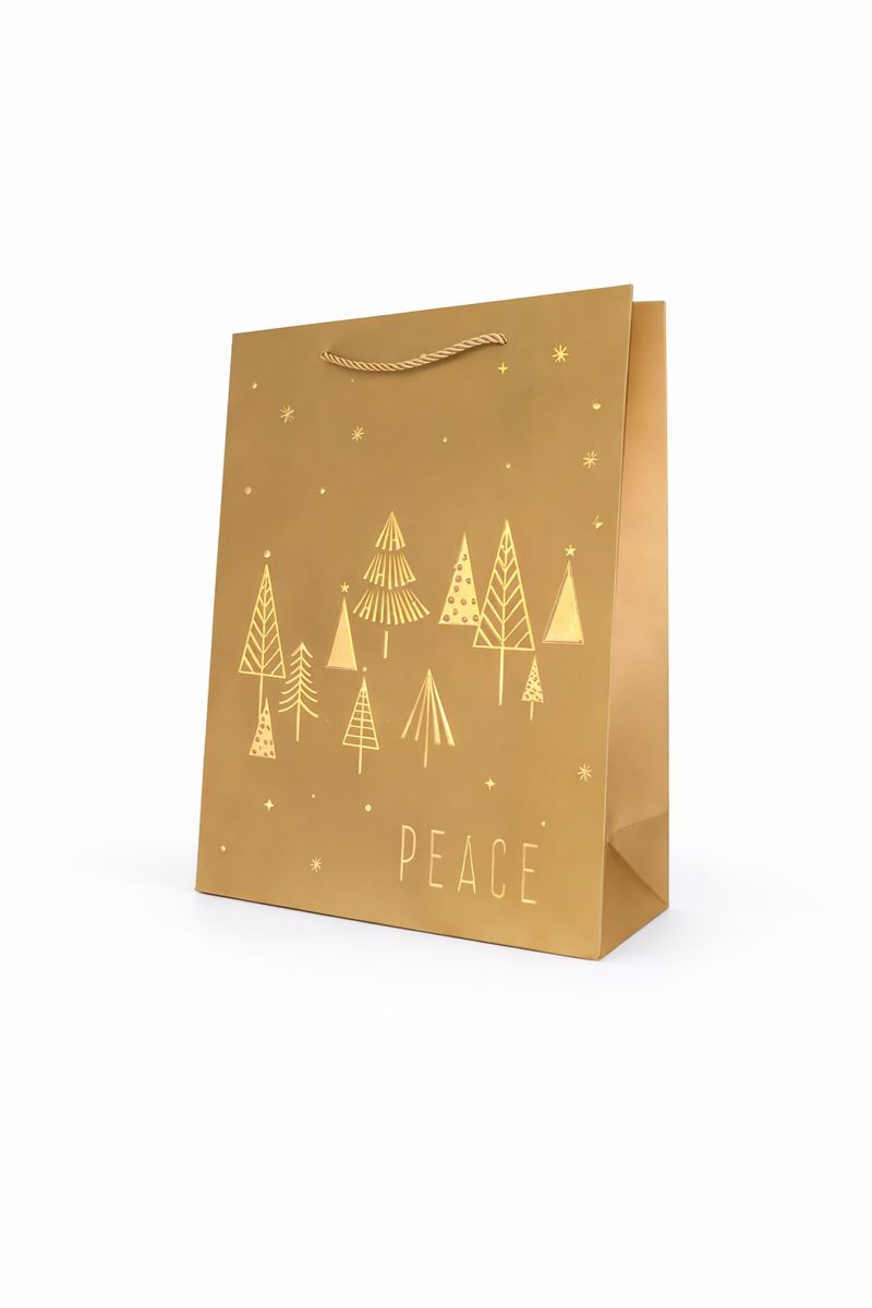 BOLSA DE REGALO NAVIDAD CON PINOS 30*42*12