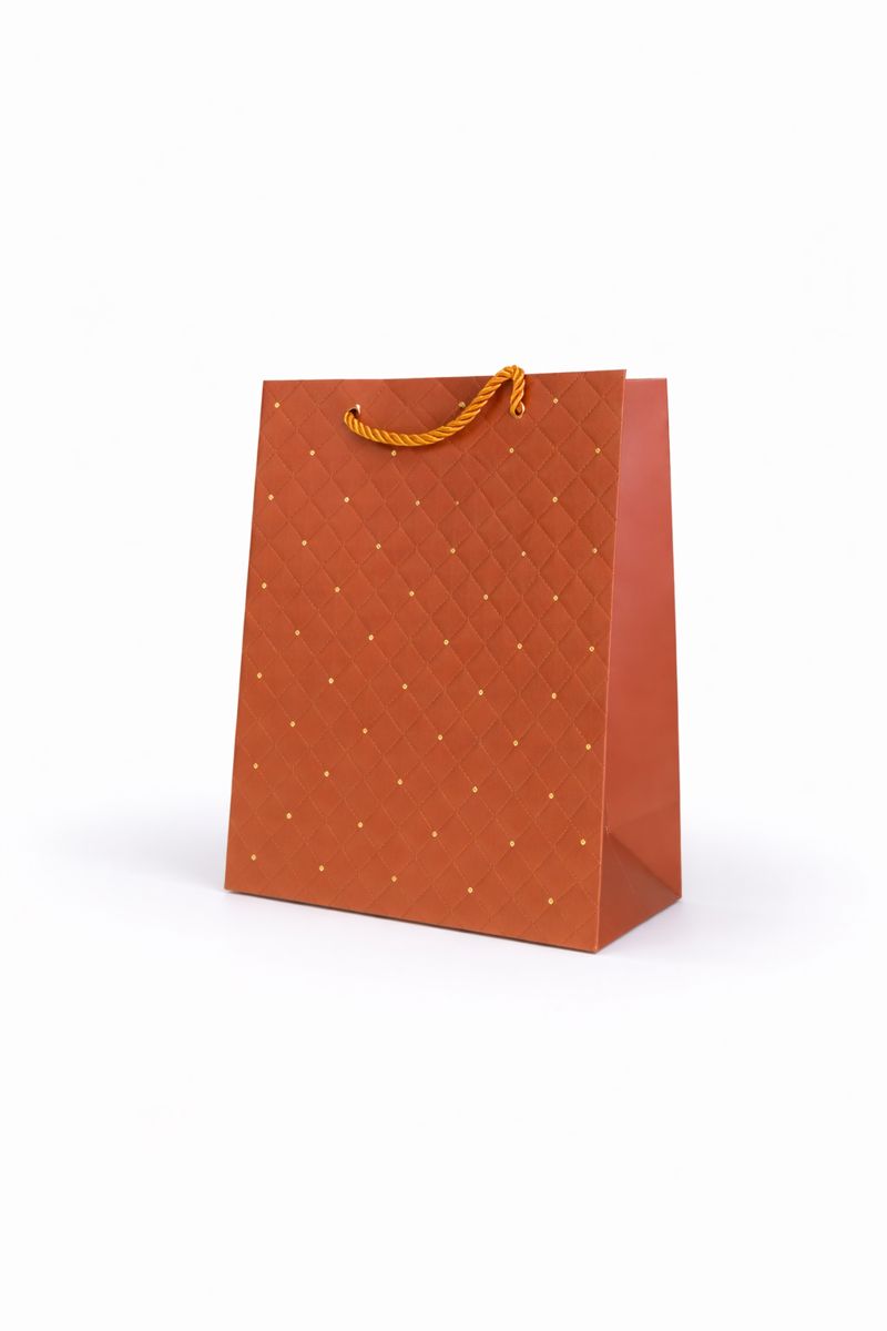 BOLSA DE REGALO TEXTURIZADO CON PUNTOS 18*23*10