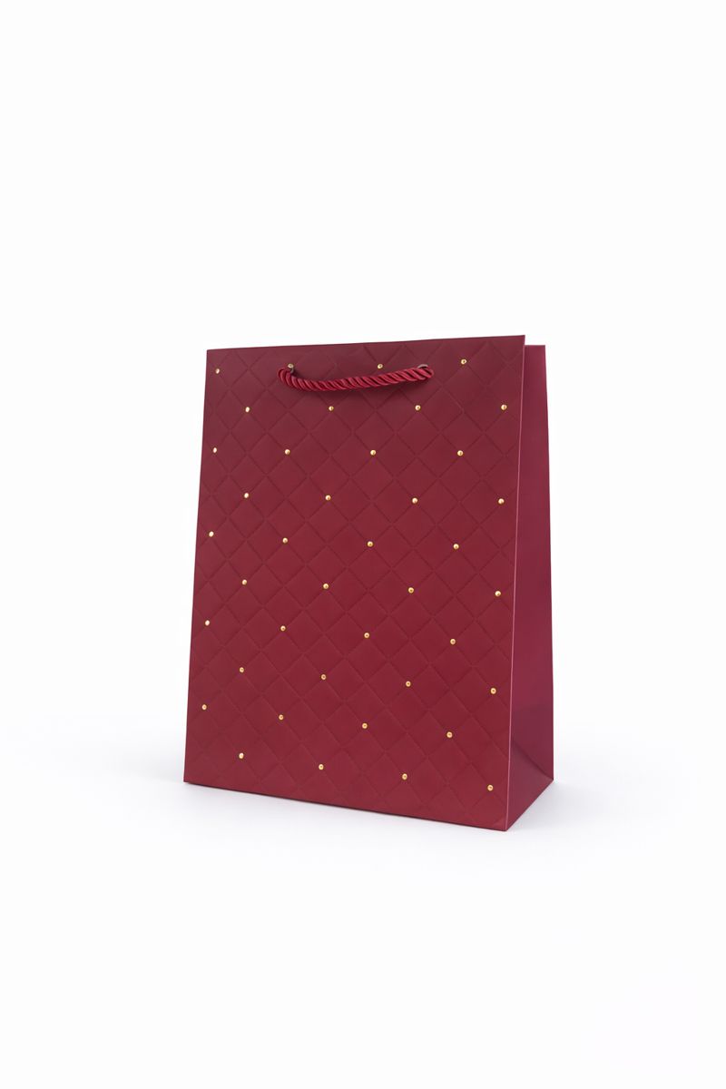 BOLSA DE REGALO TEXTURIZADO CON PUNTOS 18*23*10