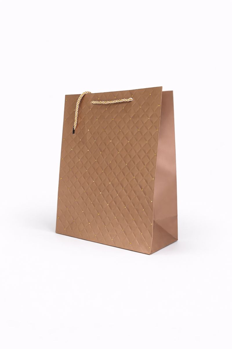 BOLSA DE REGALO TEXTURIZADO CON PUNTOS 26*32*12