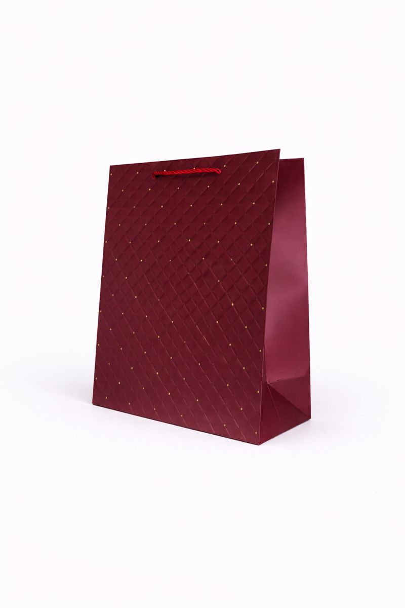 BOLSA DE REGALO TEXTURIZADO CON PUNTOS 26*32*12