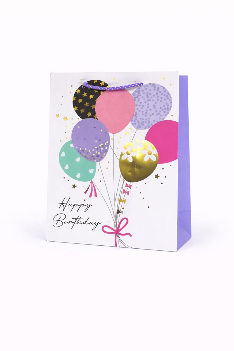 BOLSA DE REGALO BIRTHDAY GLOBOS 18*23*10