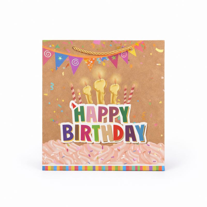BOLSA DE REGALO HAPPY BIRTHDAY KRAFT 18*23*10