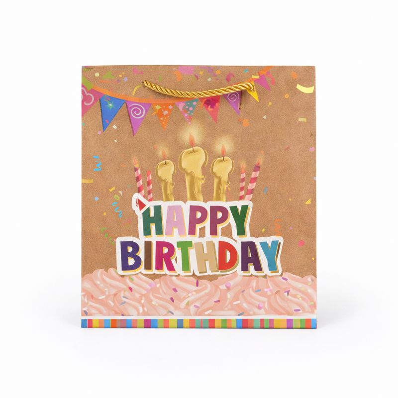 BOLSA DE REGALO HAPPY BIRTHDAY KRAFT 18*23*10
