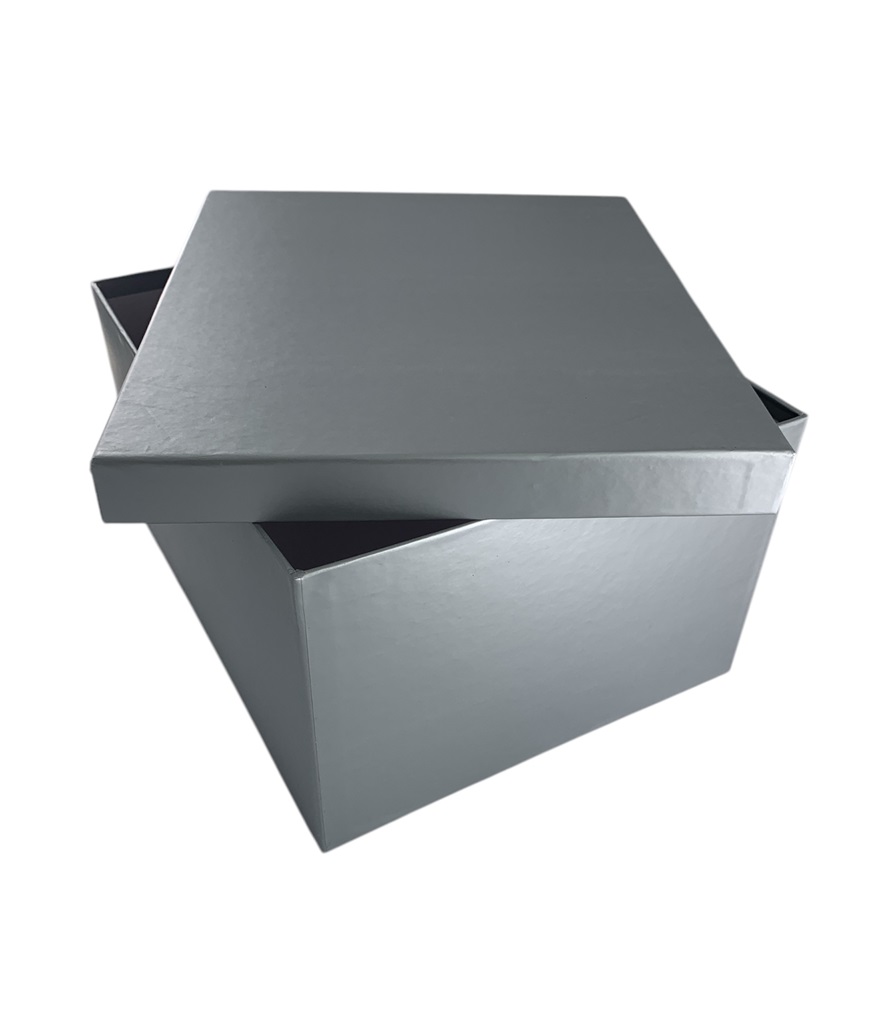CAJA DE REGALO UNICOLO PLATEADO 28*23*15.5 CM