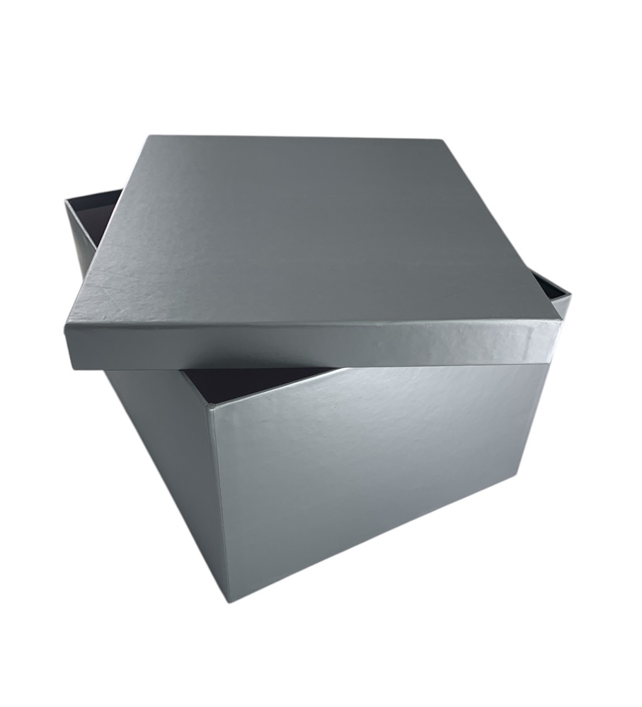 CAJA DE REGALO UNICOLO PLATEADO 24*19*13.5 CM