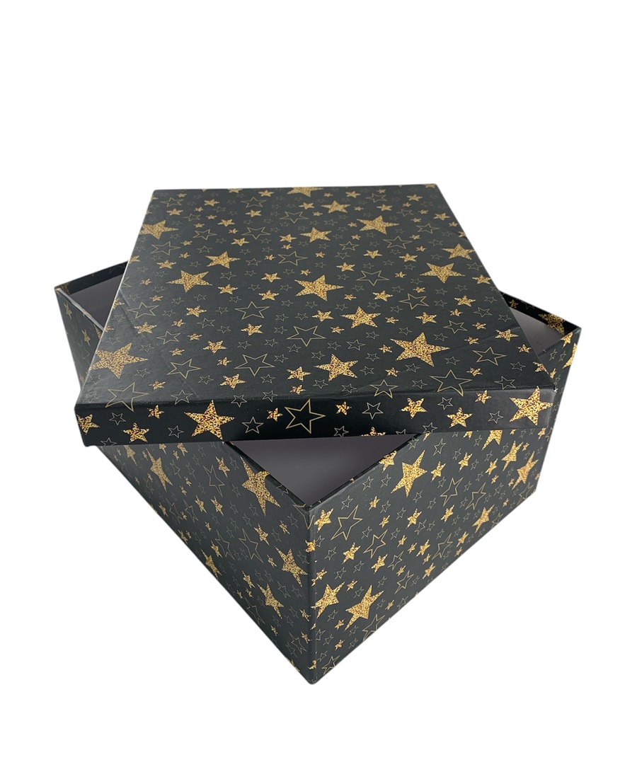 CAJA DE REGALO ESTRELLA DORADA 30*25*16.5 CM
