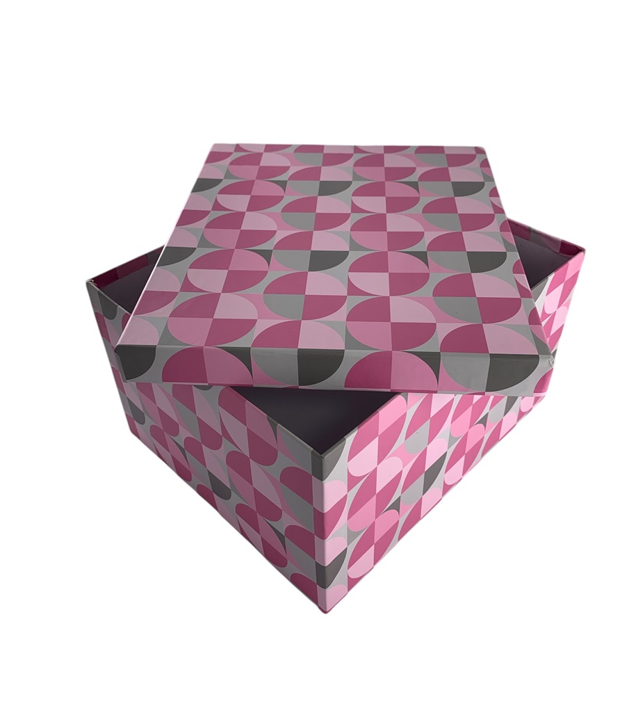 CAJA DE REGALO GEOMETRIA LILA  24*19*13.5 CM