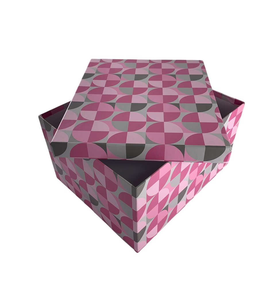 CAJA DE REGALO GEOMETRIA LILA 16*11*9.5 CM