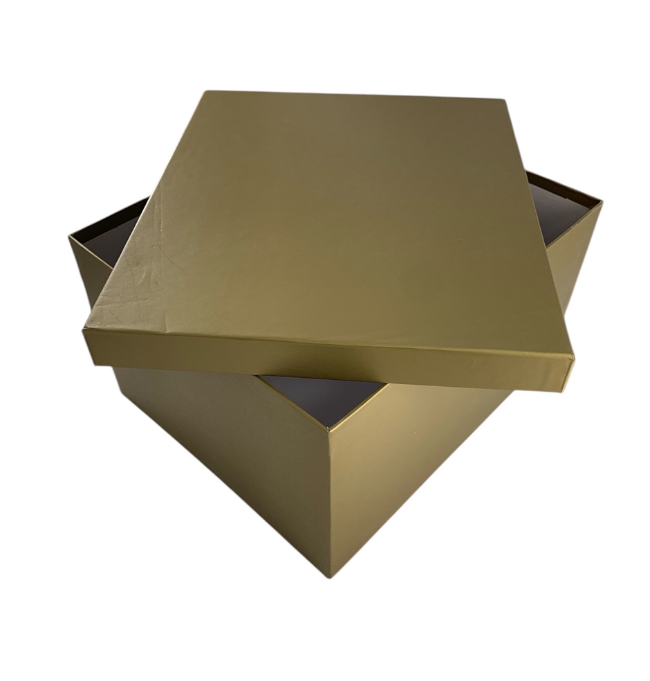 CAJA DE REGALO UNICOLOR DORADO 22*17*12.5 CM