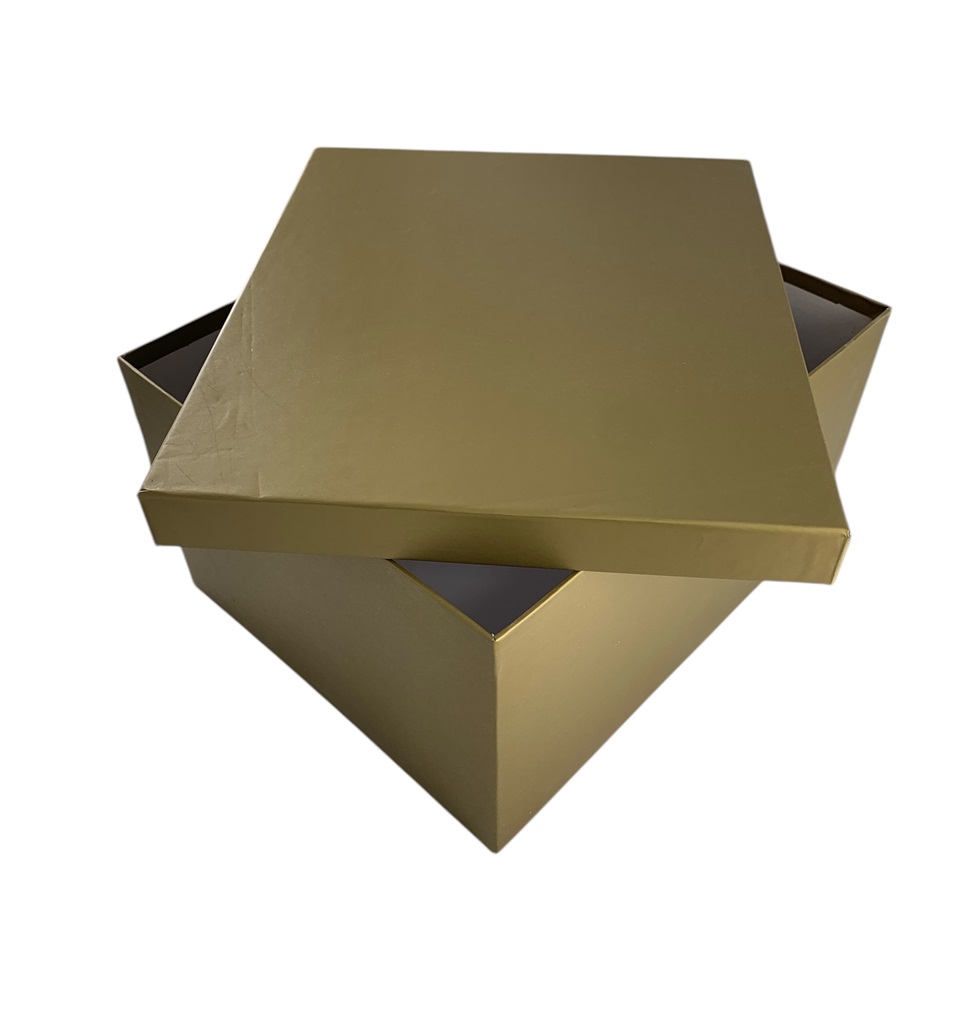 CAJA DE REGALO UNICOLOR DORADO 14*9*8.5 CM