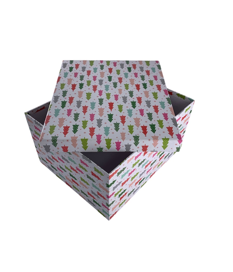 CAJA DE REGALO PINO NAVIDEÑA 30*25*16.5 CM