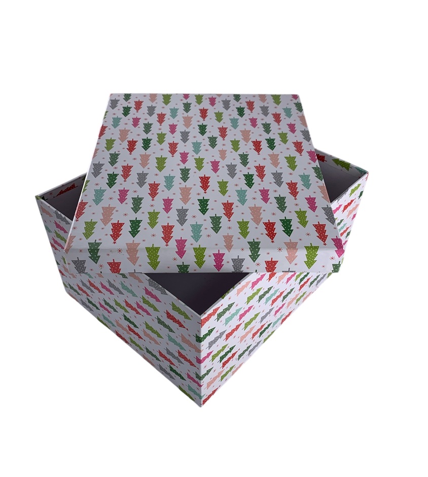 CAJA DE REGALO PINO NAVIDEÑA 18*13*10.5 CM