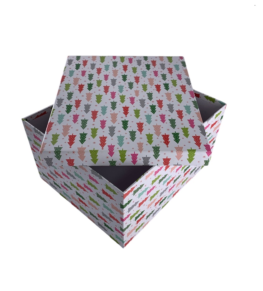 CAJA DE REGALO PINO NAVIDEÑA 16*11*9.5 CM