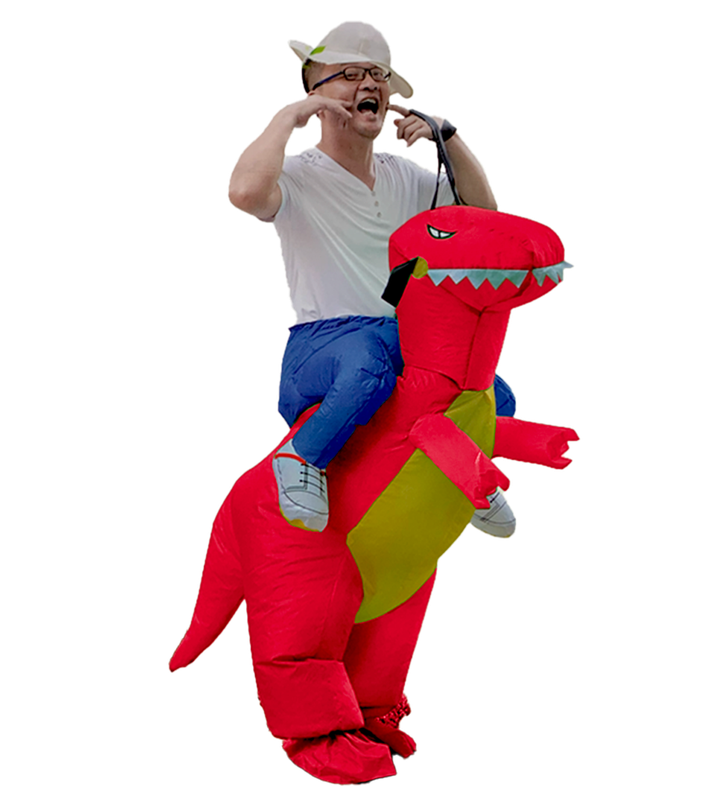 DISFRAZ INFLABLE DINOSAURIO ADULTO T UNICA