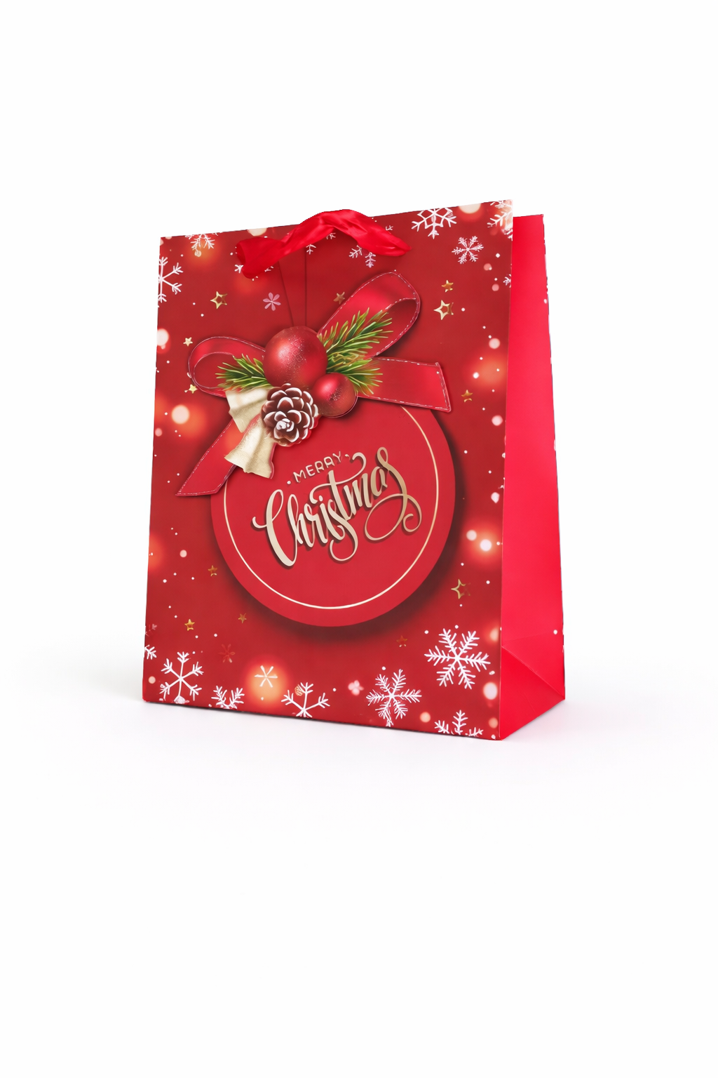 BOLSA DE REGALO MERRY CHRISTMAS ESTAMPADO 3D 18*23*11