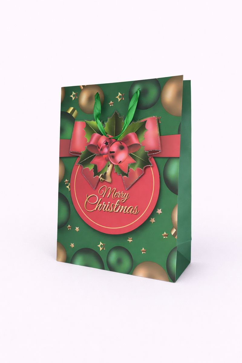 BOLSA DE REGALO MERRY CHRISTMAS ESTAMPADO 3D