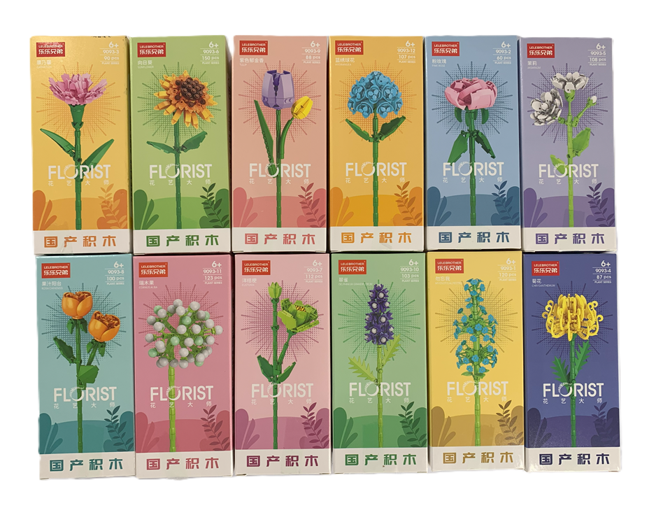 BLOQUE ARMABLES  TIPO LEGO FLORES