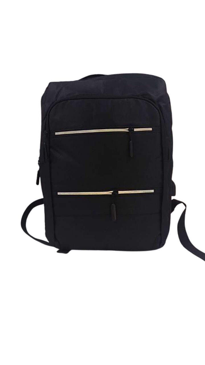 BOLSO 40*28*14 CM UNICOLOR CIERRE REFLECTIVO/PUERTO USB