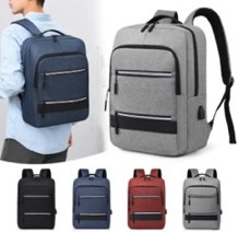 BOLSO 40*28*14 CM UNICOLOR CIERRE REFLECTIVO/PUERTO USB