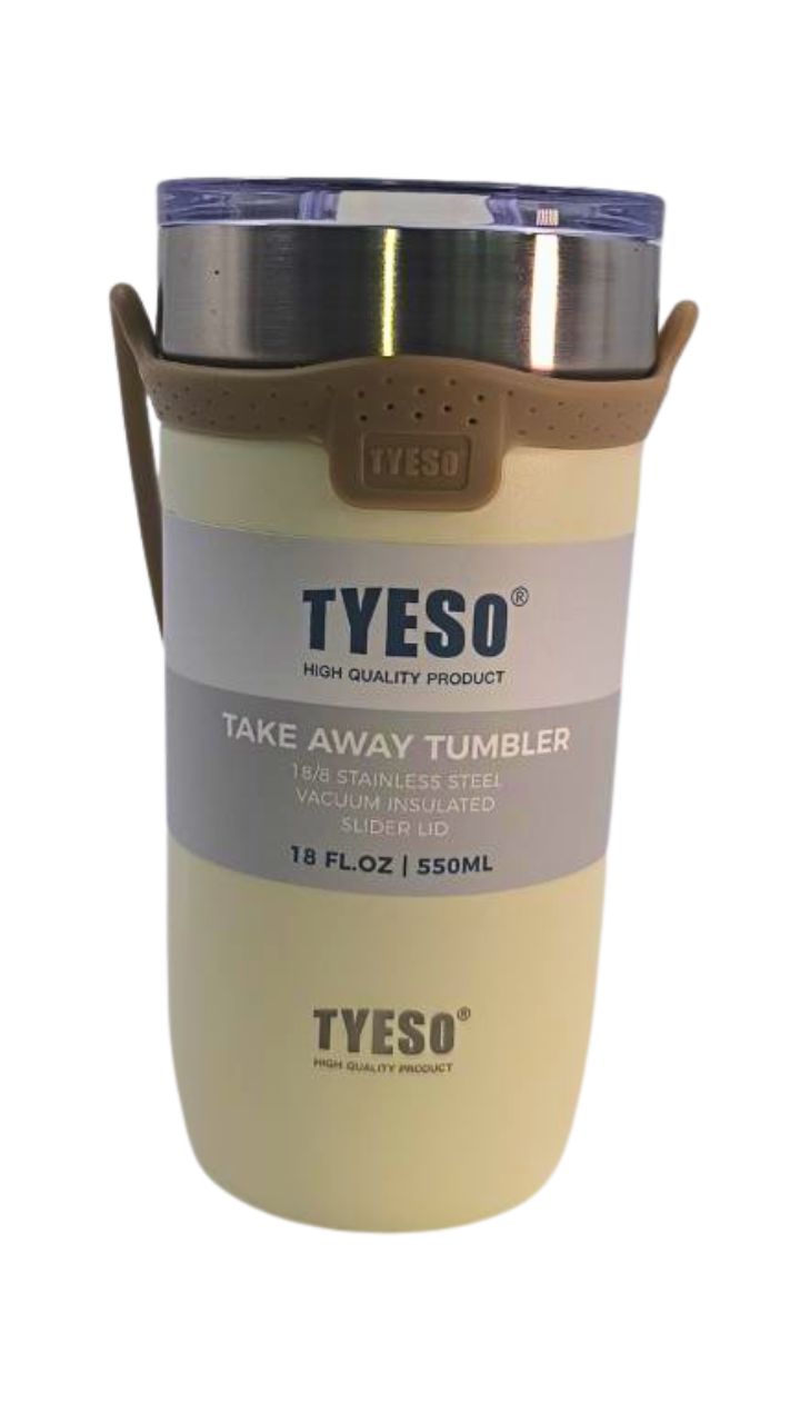 TERMO 550ML UNICOLOR TAPA TRANSPARENTE TYESO