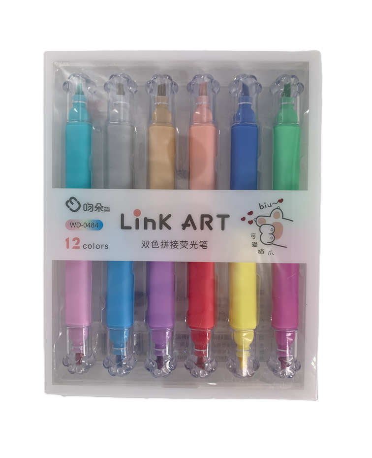 MARCADORES 6UND DOS PUNTAS/COLORES LINK ART