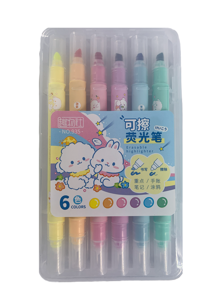 MARCADORES 6UND DOS PUNTAS PASTEL