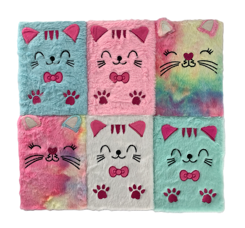 LIBRETA DE APUNTES 1L/80H GATICO/FORRO DE PELUCHE