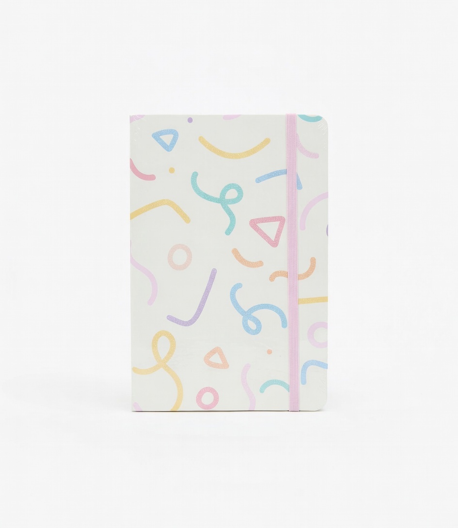 LIBRETA DE APUNTES 1L/80H FIGURAS ESCARCHADA