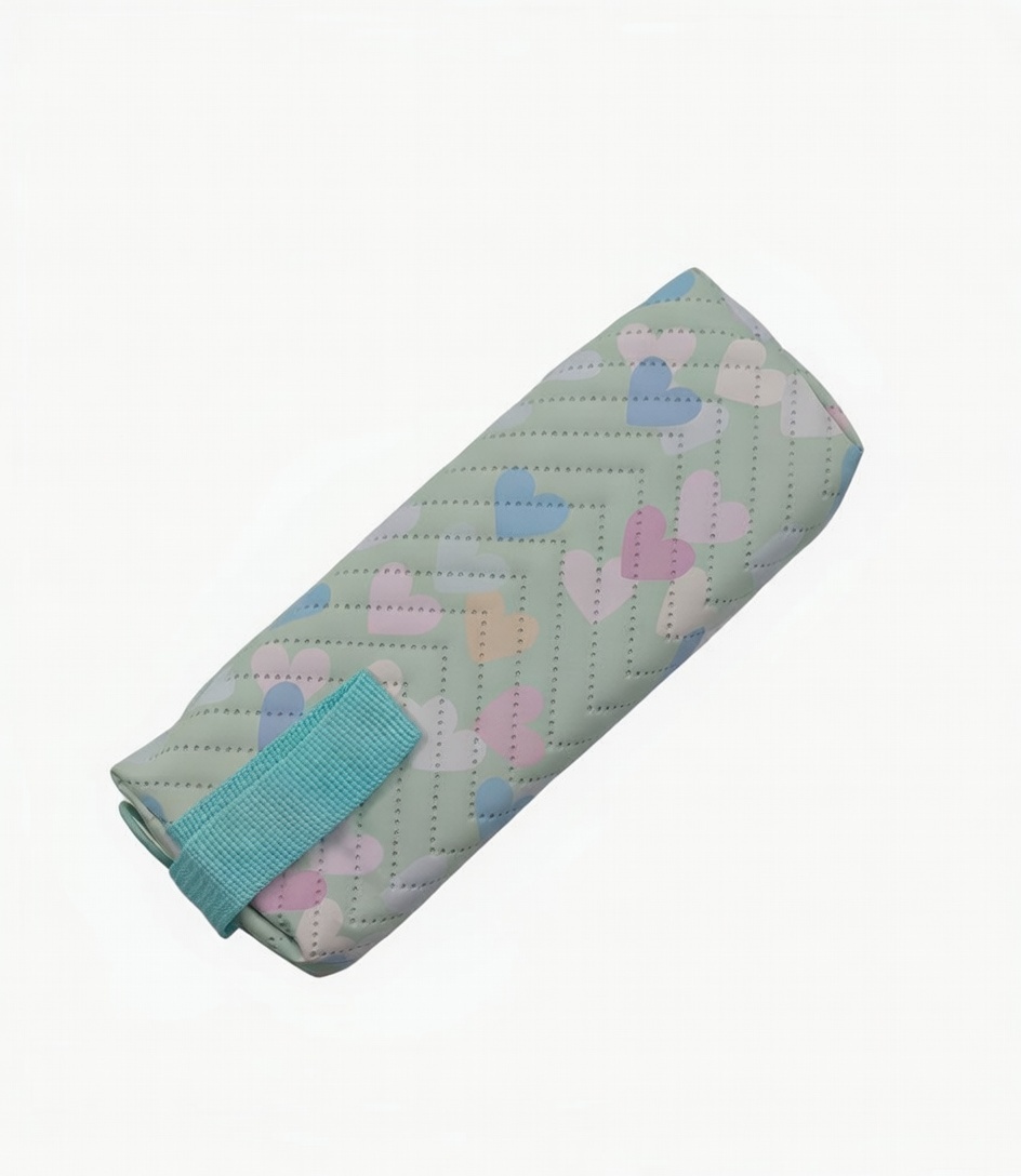 CARTUCHERA 19*20 CM TEXTURIZADA CON CORAZONES