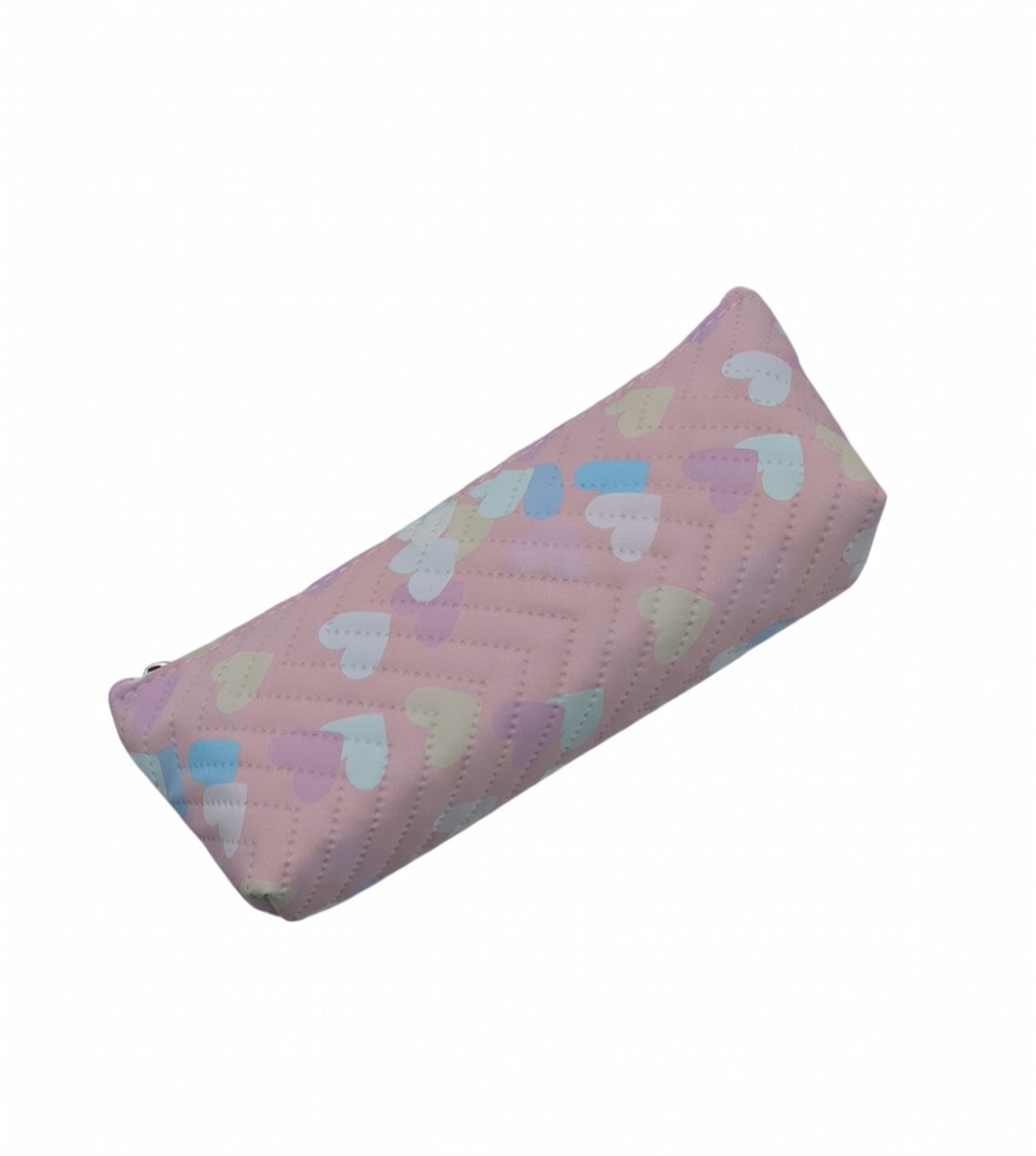 CARTUCHERA 19*20 CM TEXTURIZADA CON CORAZONES