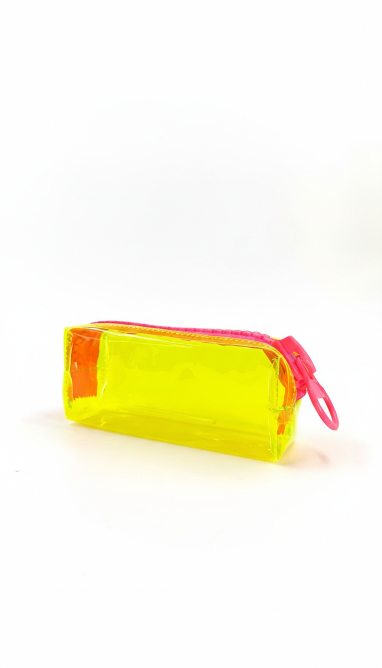 CARTUCHERA 19*20 CM PLASTICA NEON