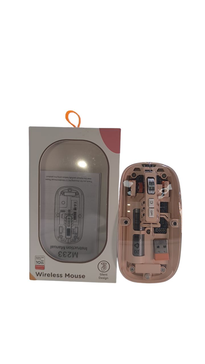 MOUSE INALAMBRICO TRANSPARENTE TAPA IMAN