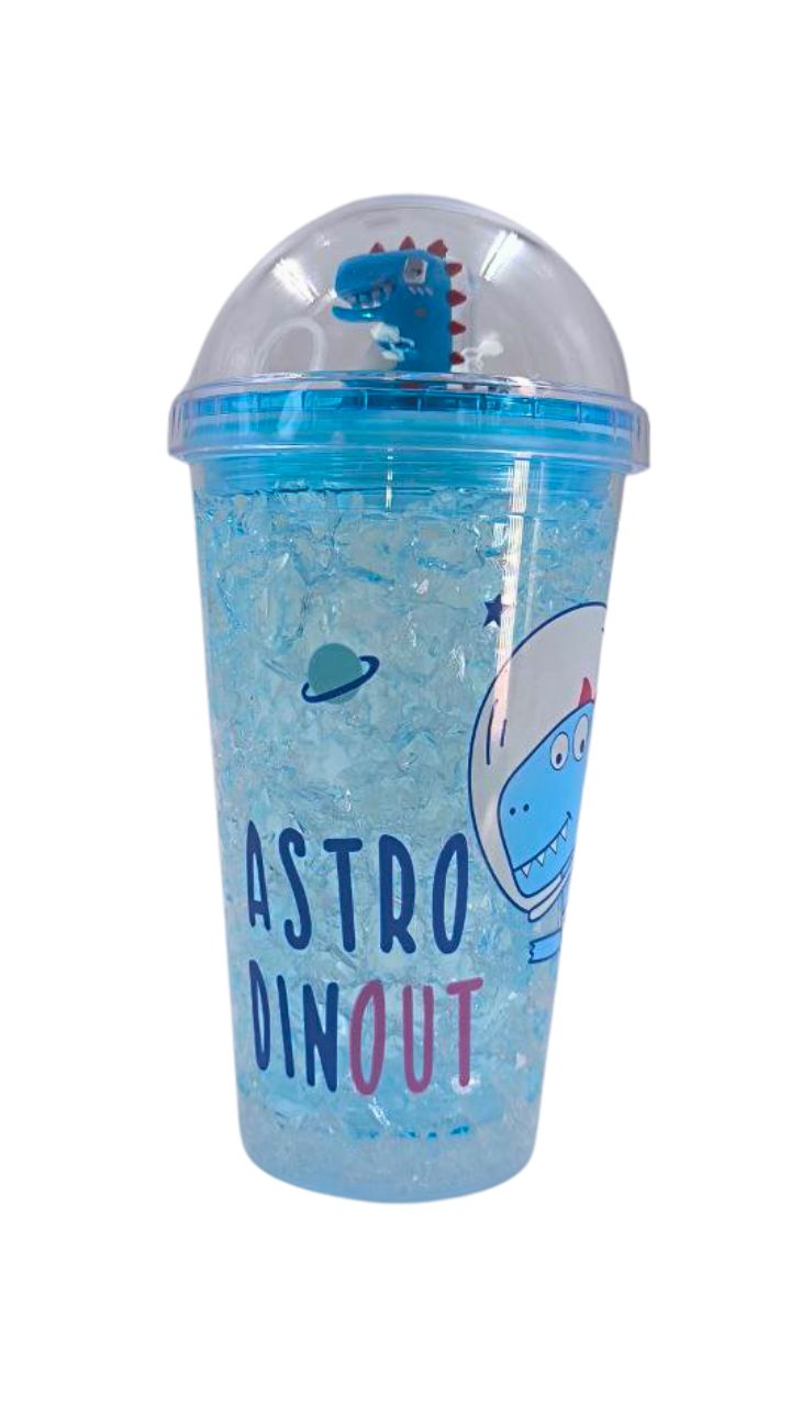 VASO PLASTICO TAPA ESFERA DINOSAURIO